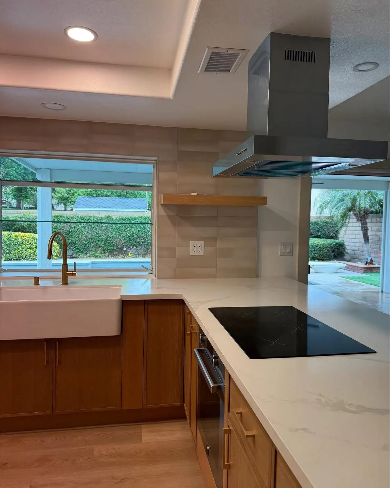 Remodeled kitchen cleaned after construction in Orange County